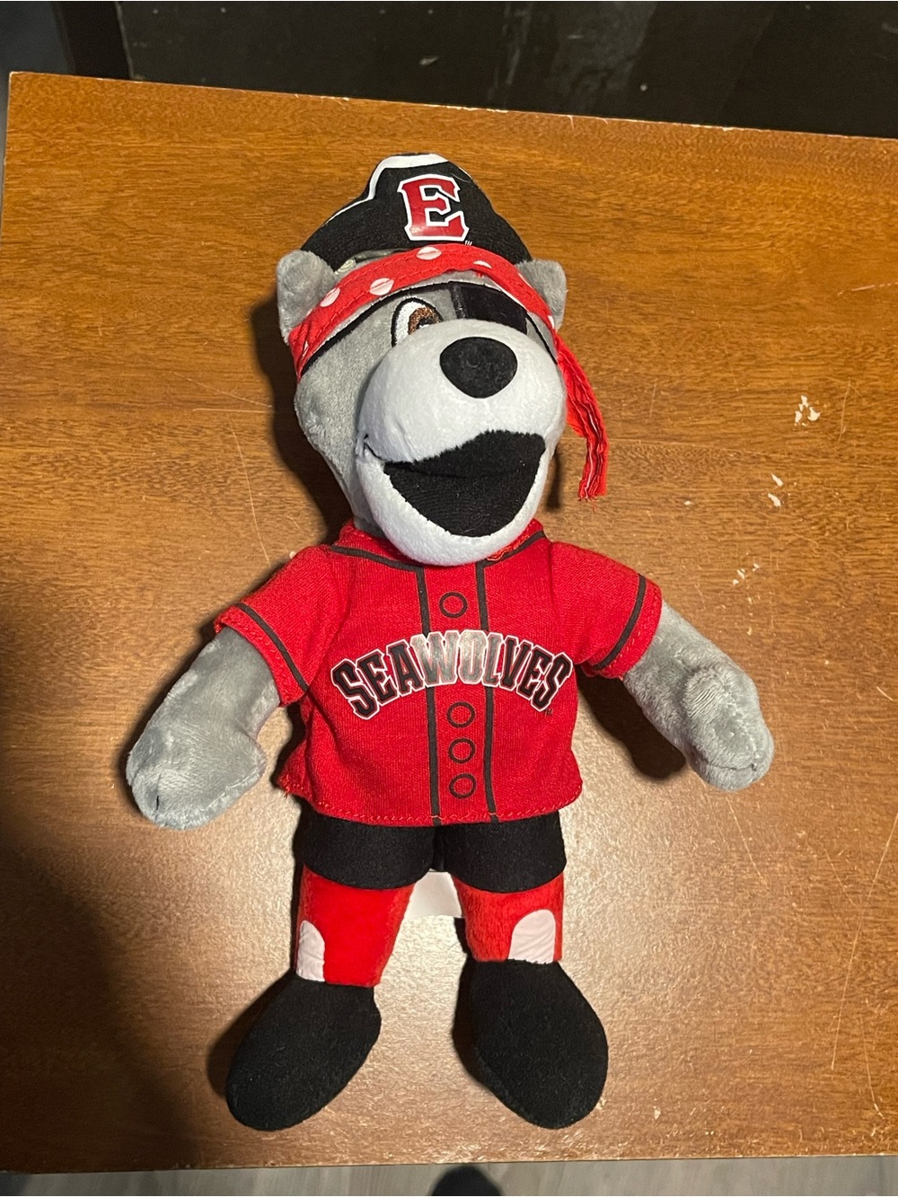 Seawolves Red Plush Dog Toy - Grey & Red Plush Mascot